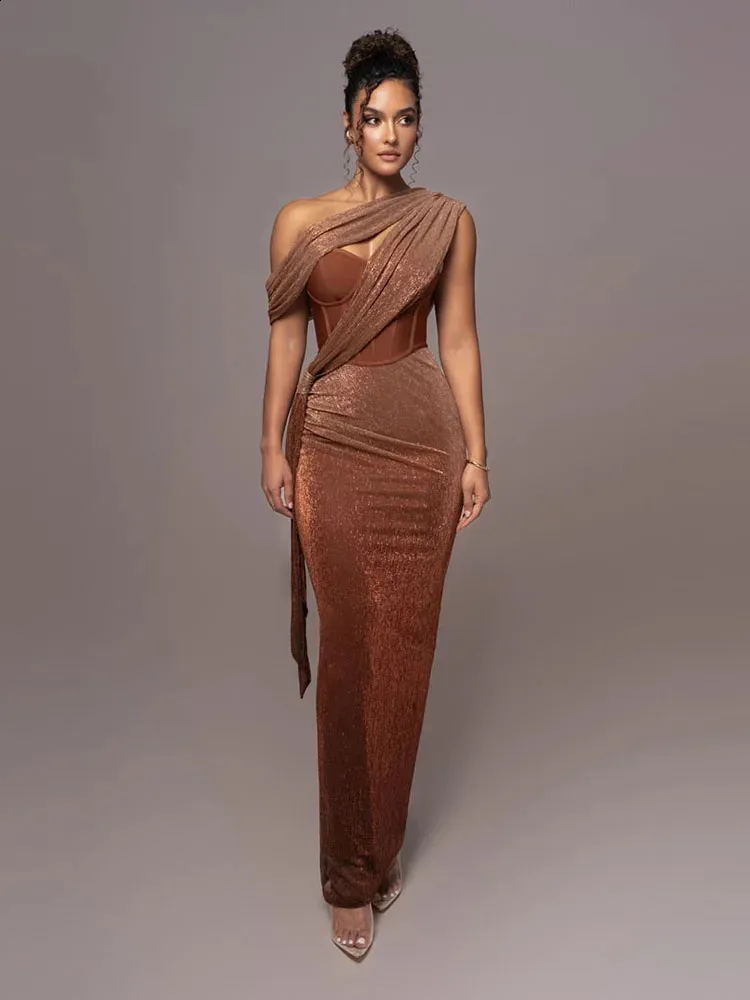 knee length dresses for ladies Cocoa Long Sleeve Maxi Dress main image 1
