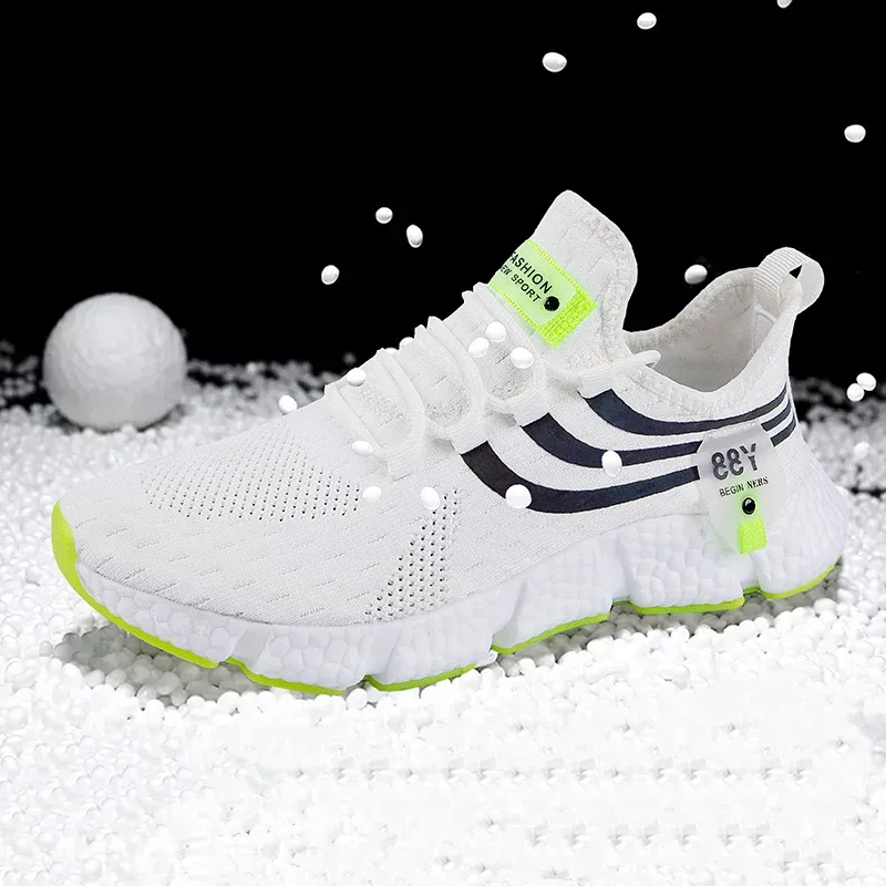 Chaussures Respirantes Pour Hommes Baskets En Maille Légère, Chaussures De Sport Élastiques Pour Activités De Plein Air, Chaussures De Jogging Décontractées DHgate | Votre Paire Idéale