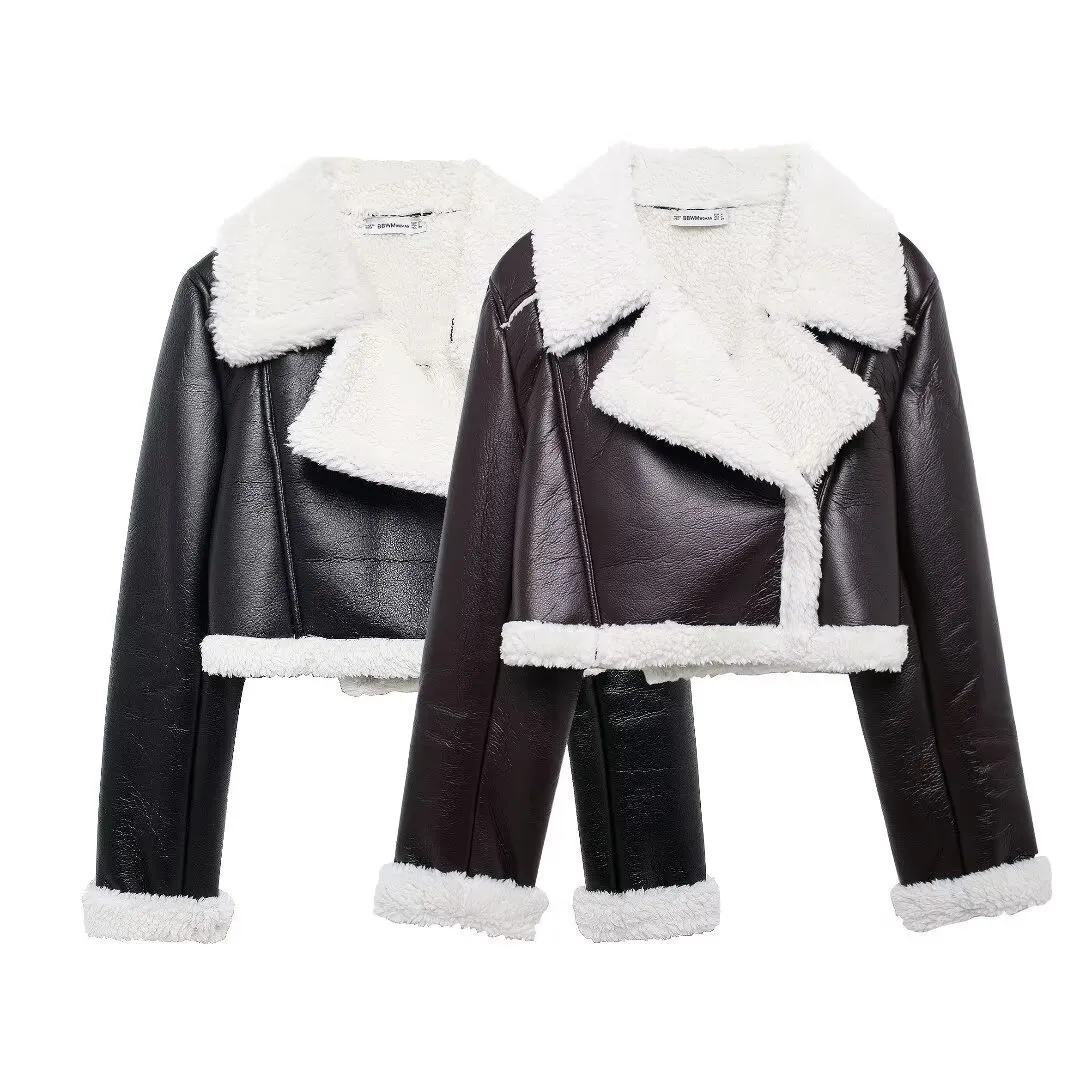 Lambs Wool Lapel Wind Coat Lambs Wool Lapel Wind Coat