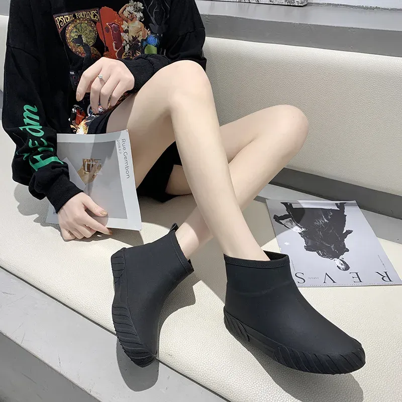 Waterproof Ankle Rain Short Rain Boots For Women And Men Trendy Comfortable And Slip On Work Short Rain Boots From Factory Dh912513027 Bulk 49.63 DHgate.Com