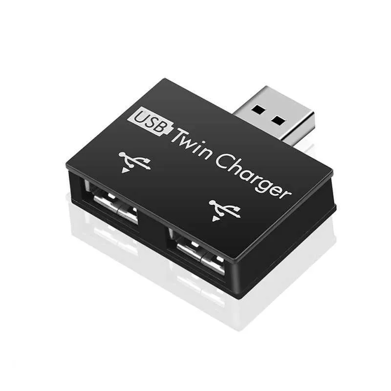 USB 2.0 splitter 1 male port to 2 female ports USB hub adapter converter used for mobile phones laptops peripheral computers charging accessories CL240906