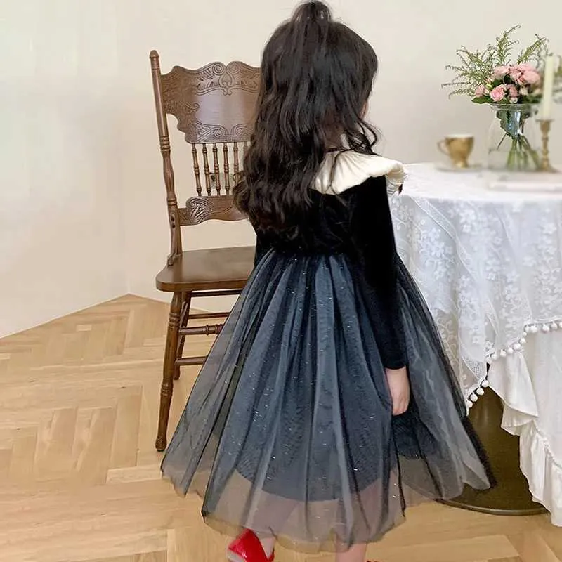 girls black velvet dress Black Velvet Twirl Dress