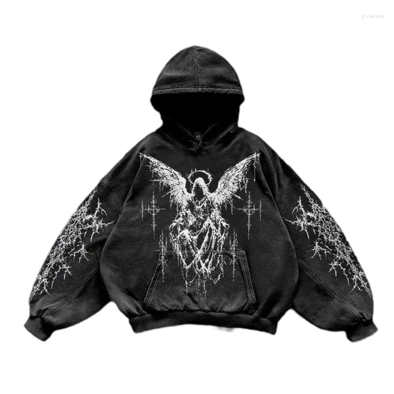 DHgate.com:Oversized Vintage Angel Sketch Hoodie - Goth DHgate.com:Oversized Vintage Angel Sketch Hoodie - Goth