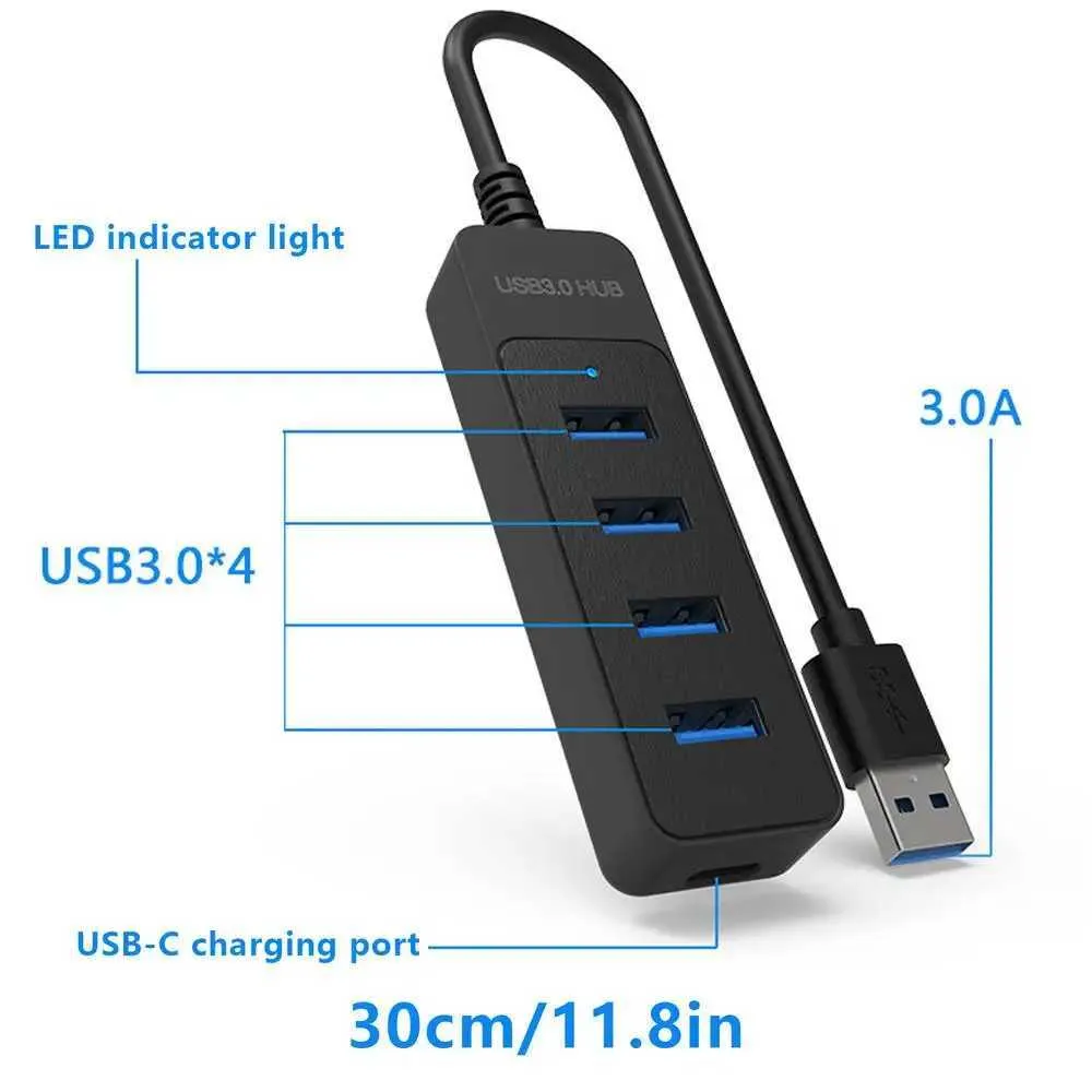 Hub USB 3.0 7 Port con Swch Individuale e LED RGB
