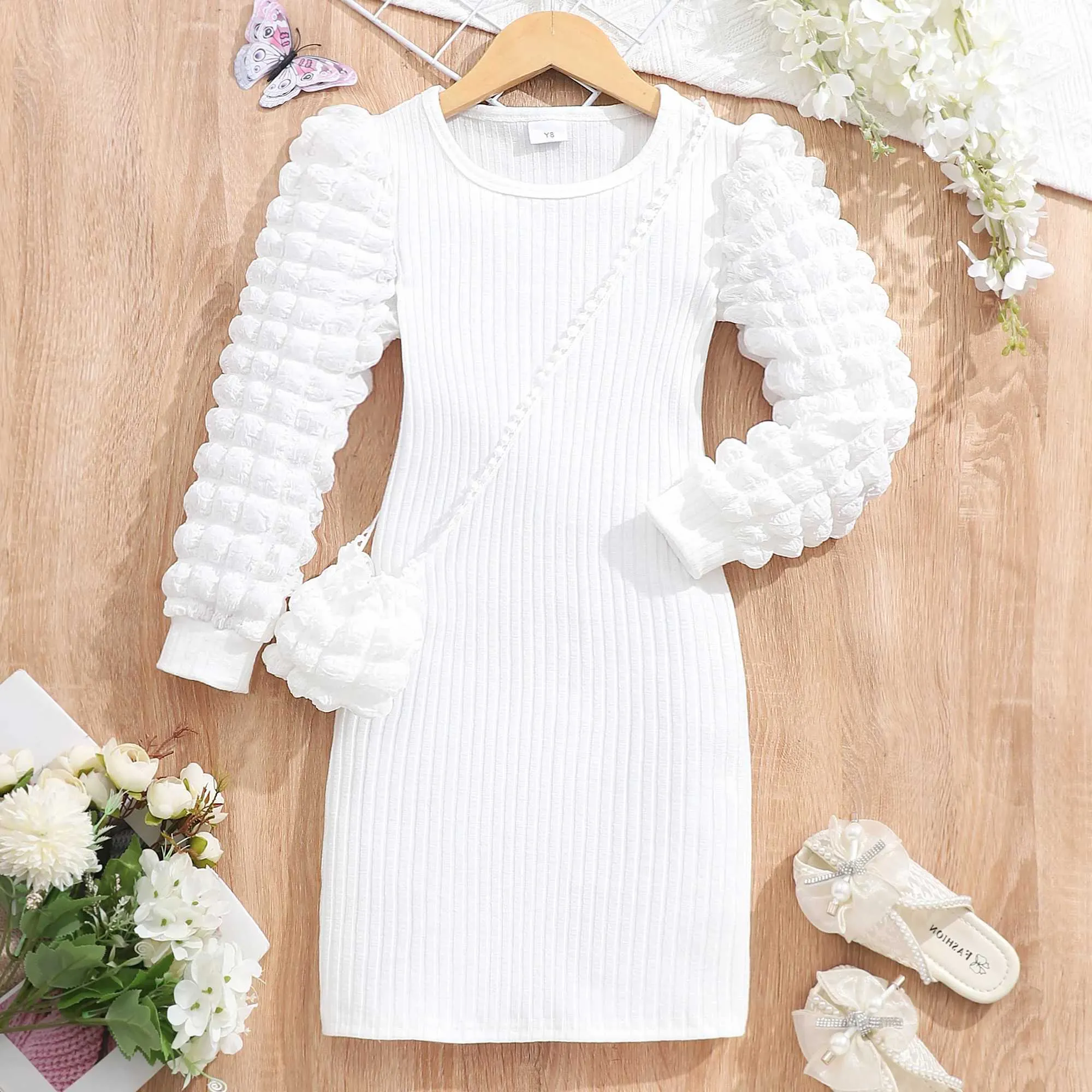 Girls Dress Autumn Long Sleeve White Solid Color Casual Crepe Fabric Crew Neck for 8-12 Years from Dhgate Girl's Dresses - price 21.0 Girls Dress Autumn Long Sleeve White Solid Color Casual Crepe Fabric Crew Neck for 8-12 Years from Dhgate Girl's Dresses - price 21.0