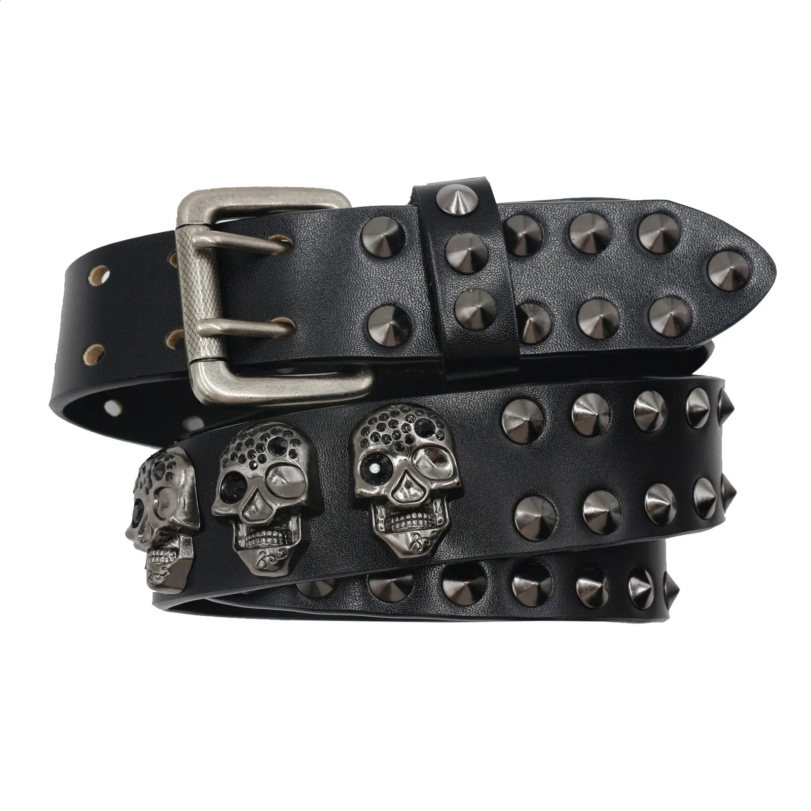 Premium Quality Genuine Leather Studded Belt - Retro Y2k