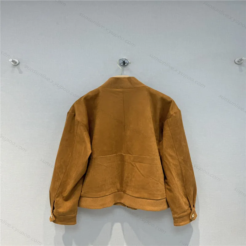 Cotton Bomber Jacket with Letter Embroidery