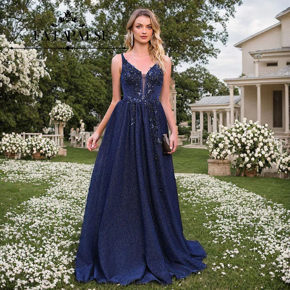 navy blue embroidered prom dress Ellie Wilde EW34116 Prom Dress - Navy main image 0