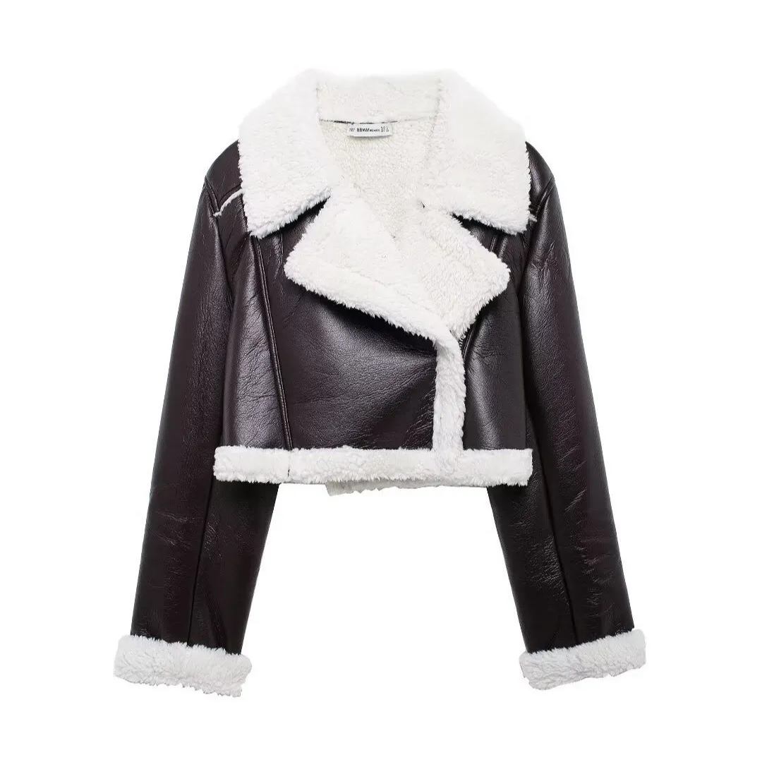 Lambs Wool Lapel Wind Coat Lambs Wool Lapel Wind Coat