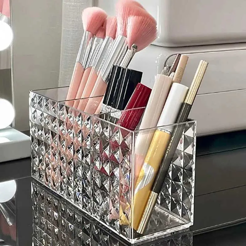 Organizzatore Del Supporto Pennelli Trucco Trasparente Scatola Di