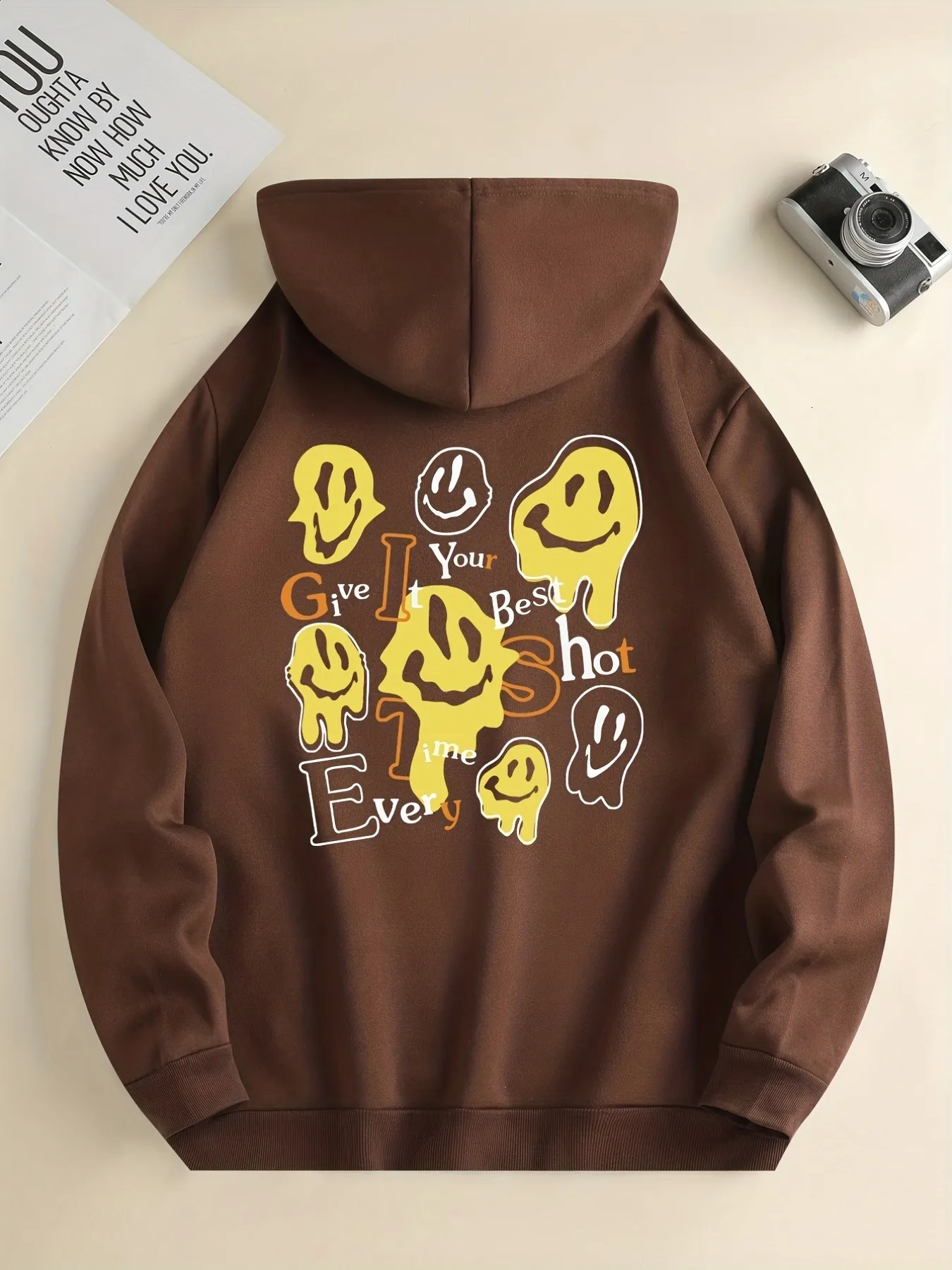 [GRAVER]★24FW★韓国人気★BIG LINE BEAR SMILE HOODIE GRAVER】24FW☆ Big Line Bear Smile Hoodie