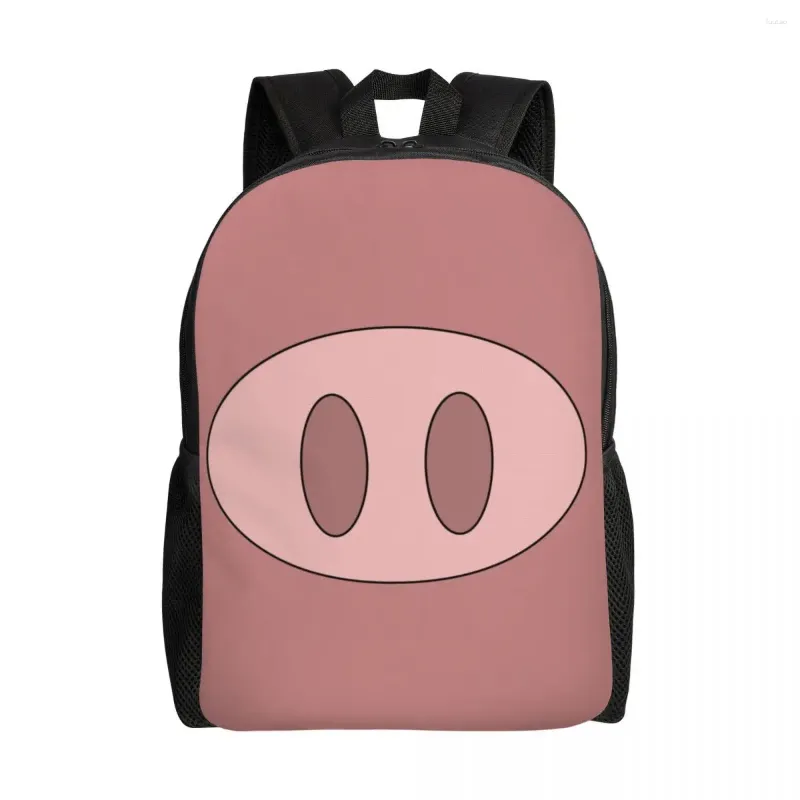 Cute Pig Face Backpack for Women Men Fits 15 Inch Laptop School Bookbag for College Students Animal Piggy Lover Gift