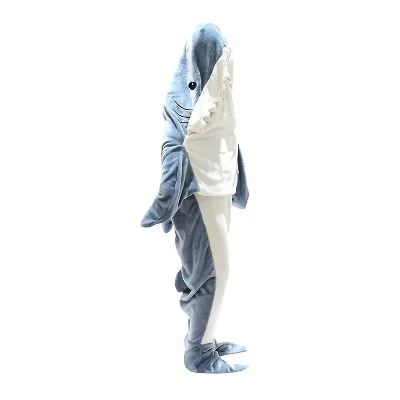 Manta De Tiburón De Cuerpo Entero, Pijama De Franela Suave Y Cálida, Saco De Dormir Y Disfraz De Cosplay, Varios Tamaños