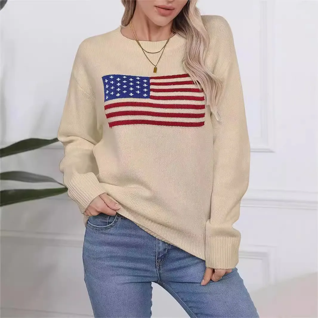 Save Big on Bulk Women's Oversized Knit Sweaters Womens Oversized Pullover  Sweaters Vintage Knit Pullover, Long Sleeve, American Style, Cozy Winter