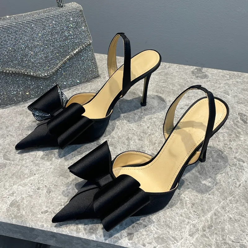サンダル・ミュール Satin Bowtie with Rhinestones Pumps DHgate.com:Womens Satin Bowtie Slide Sandals with Rhinestone