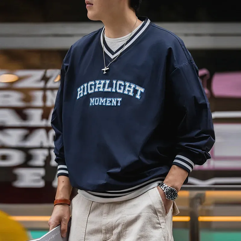 ☆MLB Korea☆ Basic Climbing Letter Graphic Overfit Hoodie N Wholesale Oversized V Neck Hoodie For Men Casual Streetwear