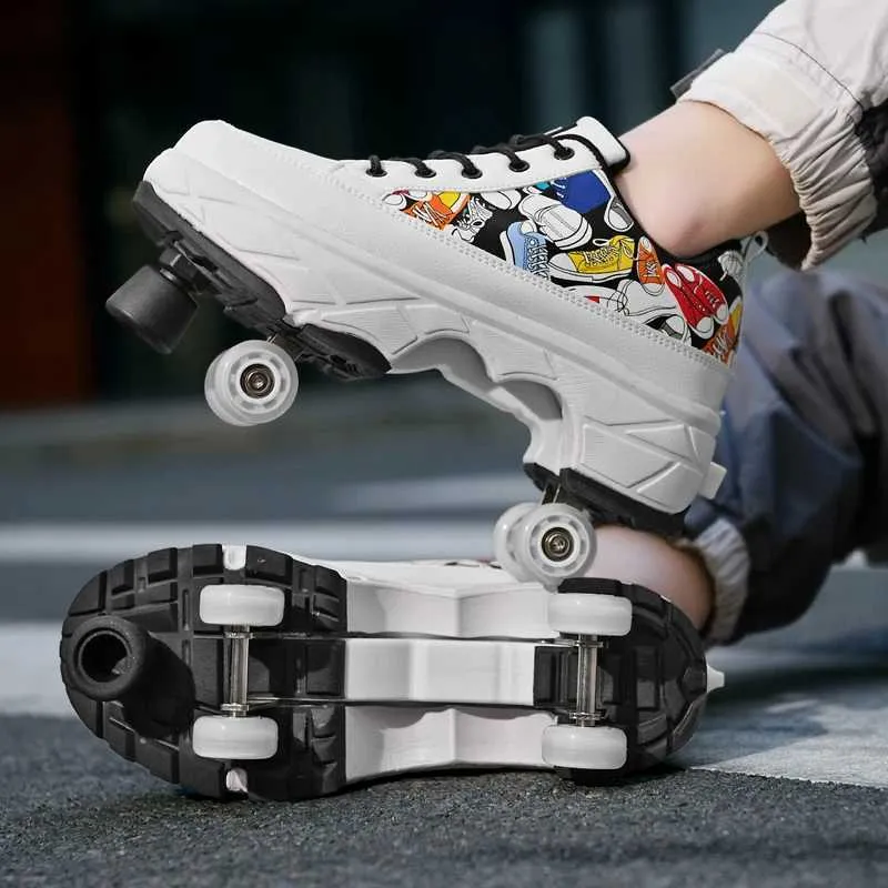 Parkour Deformable Sports Roller Skates Cheap Under 500 Heelys