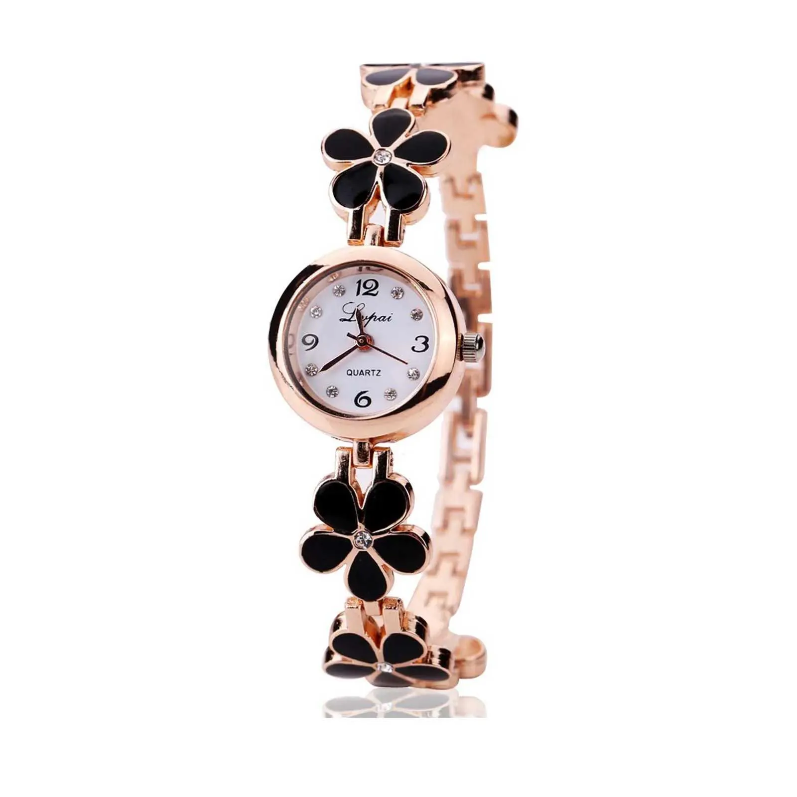 VTG WHITE DAISY WATCH SET LEATHER BAND SLIDER QUARTZ JAPAN SINGAPORE MOVT EASTER Japan Movt Watch Quartz - Etsy main image 2