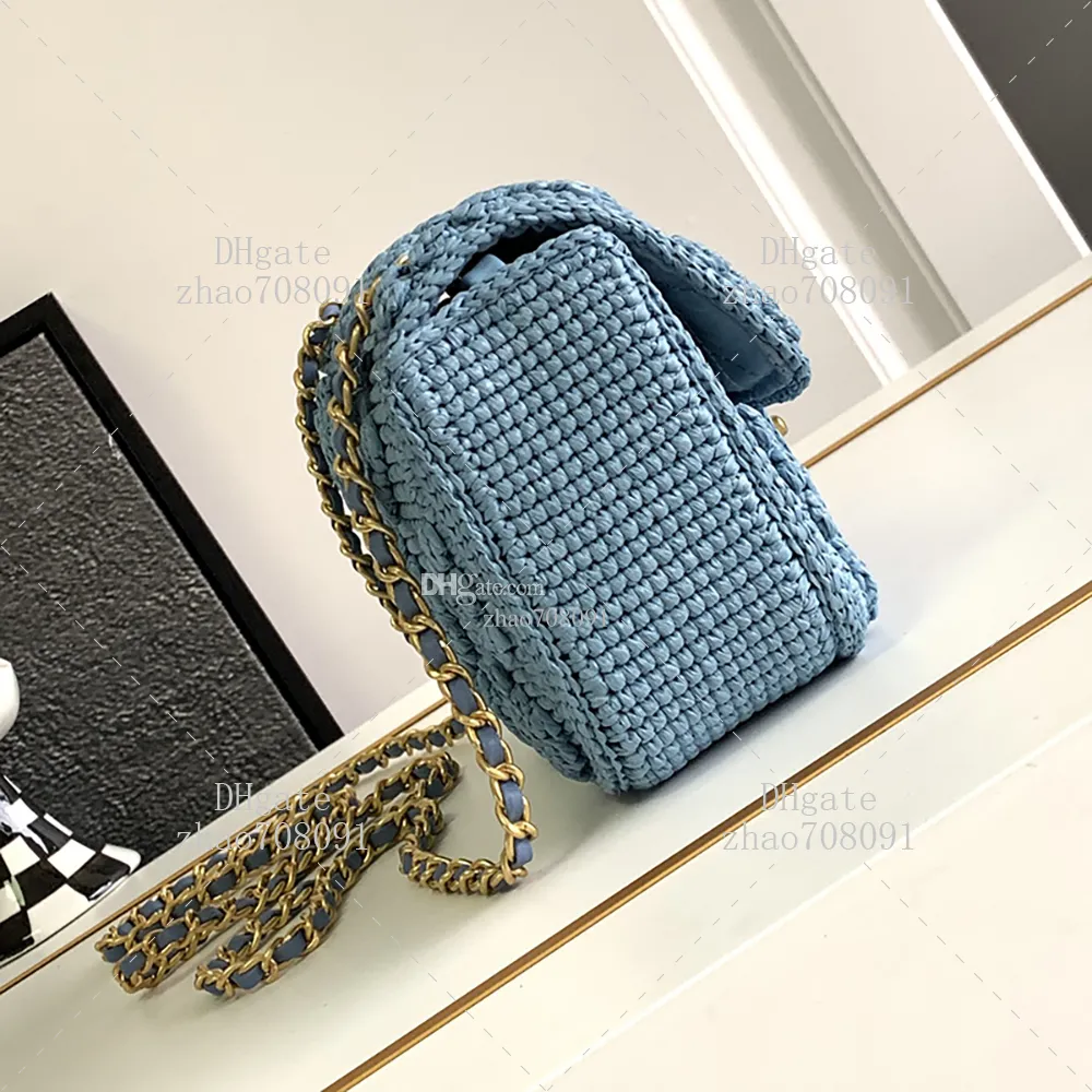 DHgate.com:2024 Raffia Straw Mini Flap Bag, Genuine Leather DHgate.com:2024 Raffia Straw Mini Flap Bag, Genuine Leather
