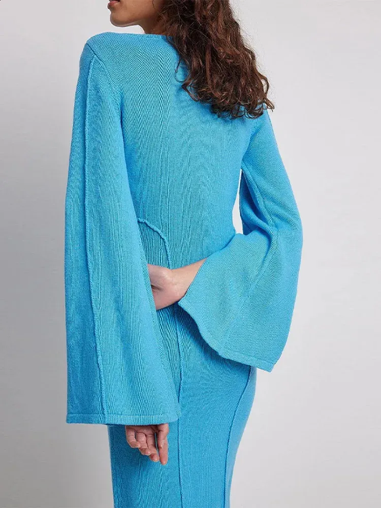 cheap royal blue homecoming dresses The Morenzo Patchwork Pointelle Knit Maxi Dress main image 0