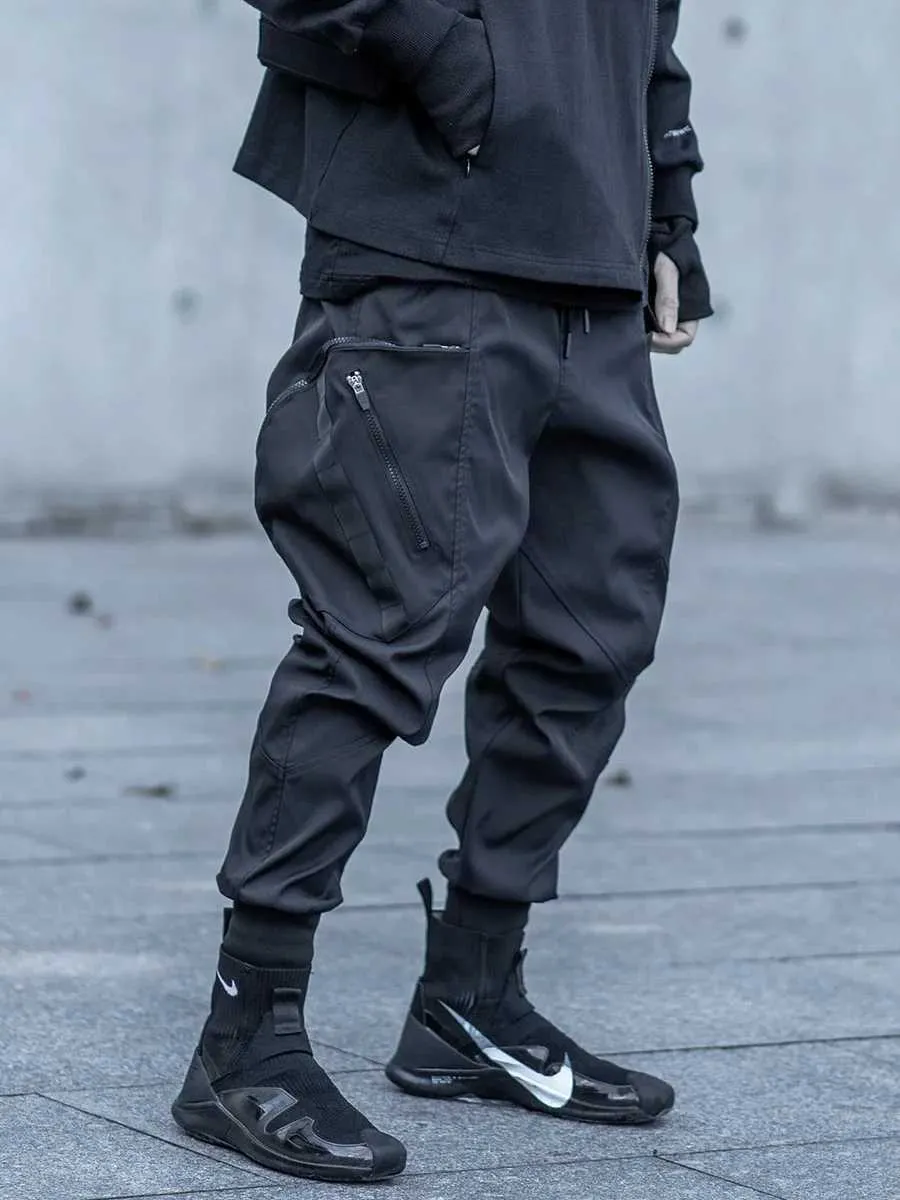 Men s Pants Catsstac 21ss Arc pocket cargo pants side molle webbings ninjawear darkwear techwear aesthetic Q240905
