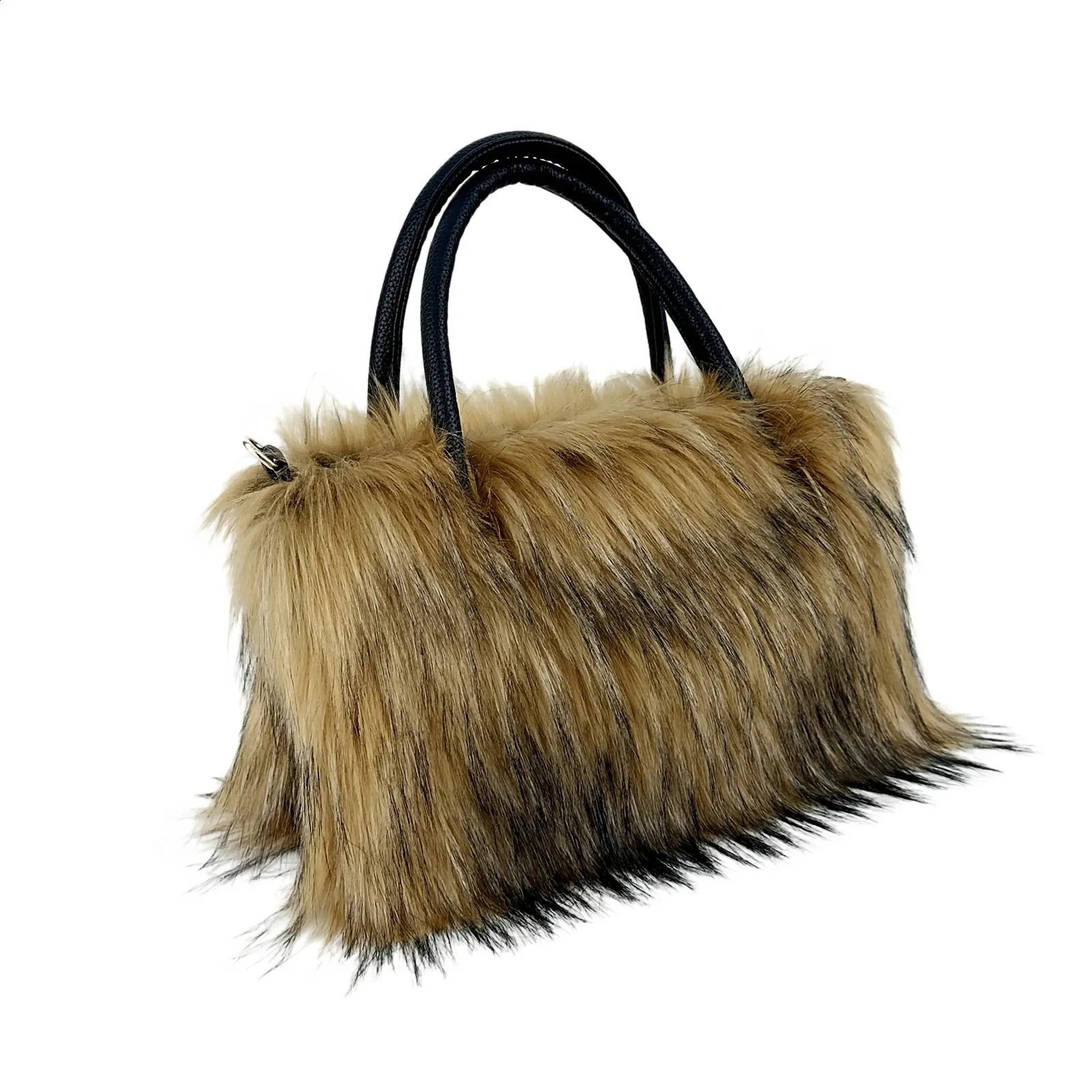 DHgate.com:Womens Faux Fur Large Capacity Crossbody Bag
