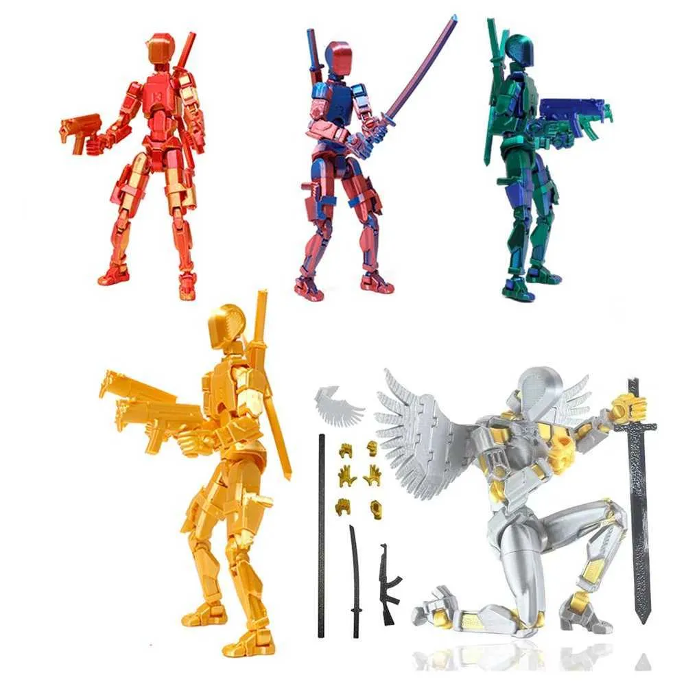 3D Printed Deformable Robot Toy - 13 Action Poses, Human Body Model ...