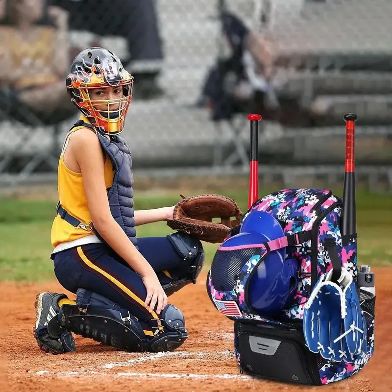 Sac De Baseball/softball - Léger, étanche, Avec Porte-casque Et Compartiment Chaussures - Pour Jeunes Et Adultes