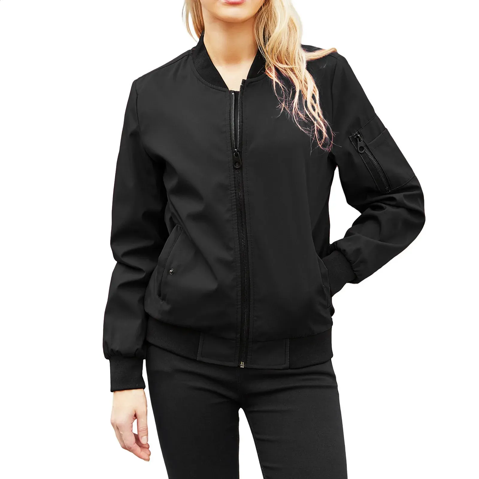Casual Simplicity Solid Pocket Mandarin Collar Outerwear(7 Colors) Casual Simplicity Solid Pocket Mandarin Collar Outerwear(7 Colors)
