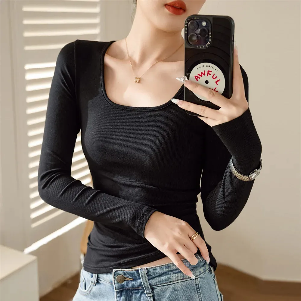 【YEGG】韓国人気新作★ Square Neck Long Sleeve Tee 60b252e6-df19-45f6-be56-