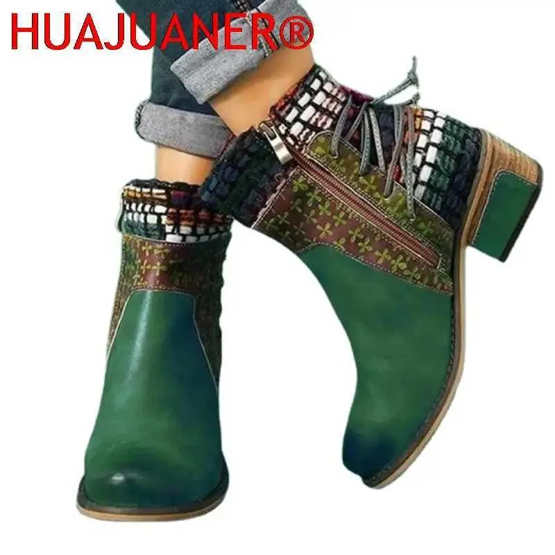 DHgate.com:Womens Retro Knitted Leather Splicing Boots