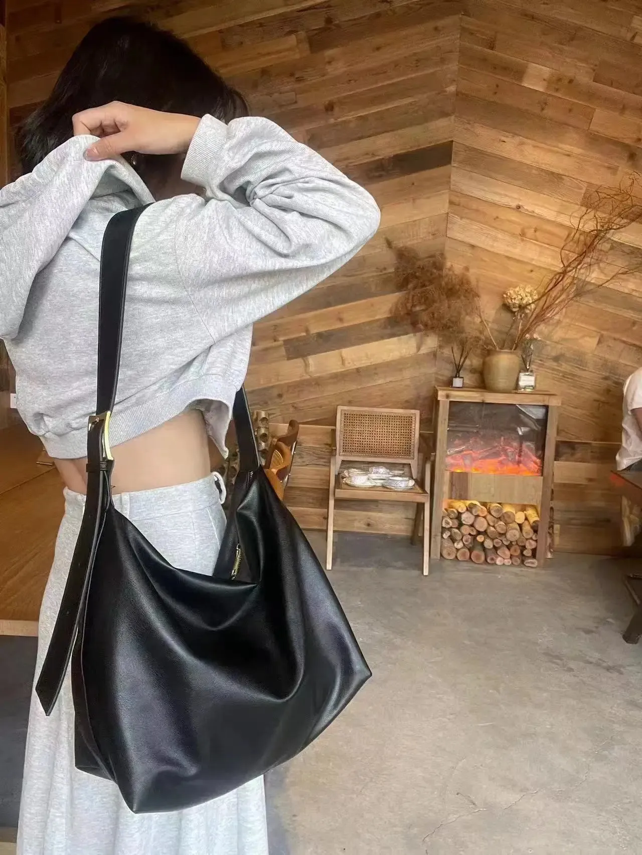 Korean Style Niche Minimalist Style Handbag Spring Large