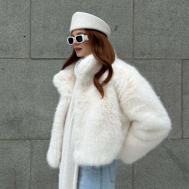 ジャケット・アウター isee.room fur coat white Bianca | Shadow White Fox Fur Jacket - Samarasfurs.com