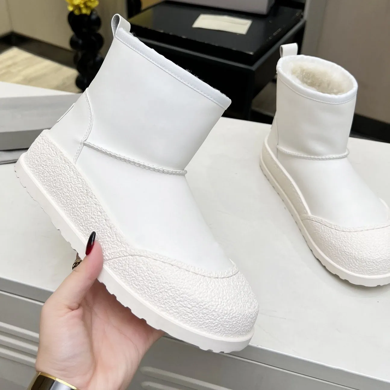Designer snow boots discount