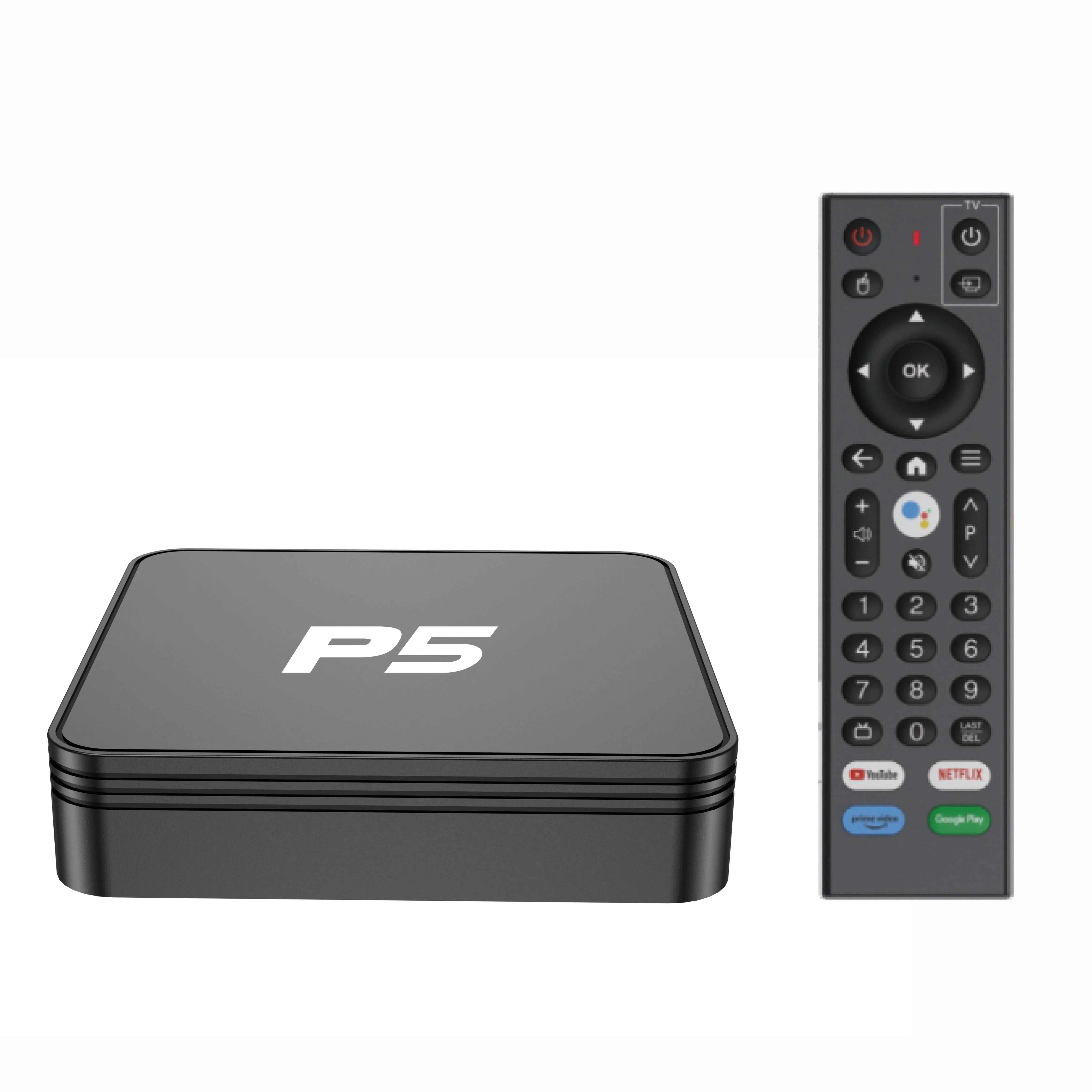 Android TV Box 4GB RAM 32GB - WiFi Double Bande, 4K H.265, Processeur Quad-core, Bluetooth 5.0 - 8