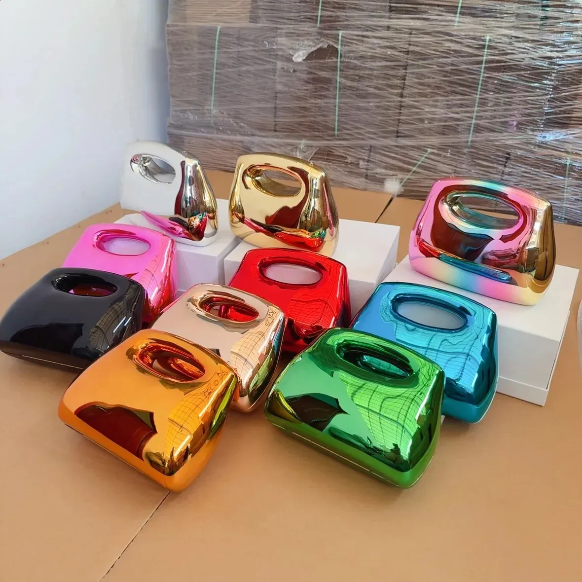 Candy Color Party Clutch Bag with Chain: Acrylic Evening Bag for Women,  Perfect for Parties and Special Occasions