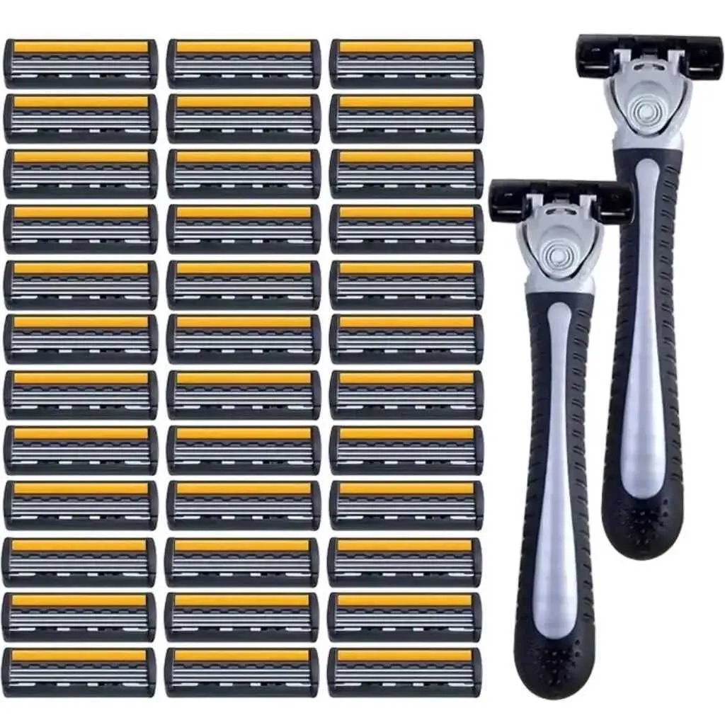 Multiple Razorblade Gripper Men's Shaving Razor Variety Pack - Skin Protection, Anti-Slip Grip ...