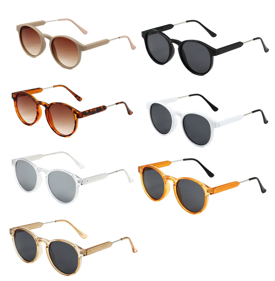 Luxury Designer Sunglasses Classic Round Frame Sun Glasses for Men  Women Stylish Shades, UV Protection, Drop Ship Available
