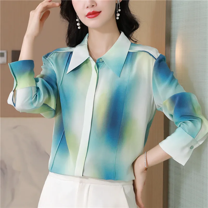 Elegant Women's Silk Blouses: Runway Fashion Long Sleeve Shirts Shop Now!