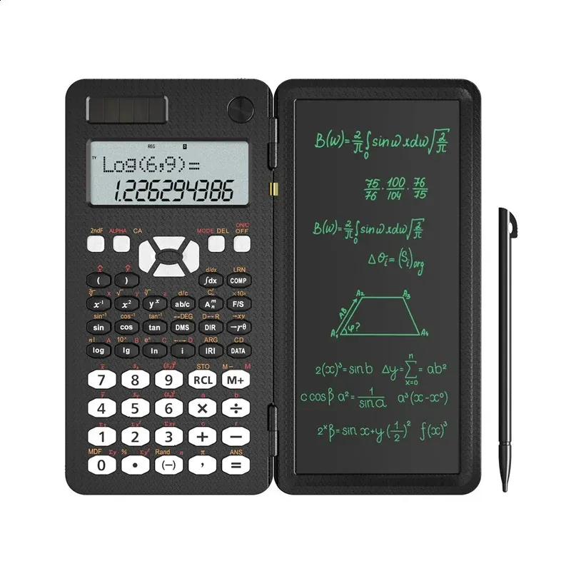 wholesale YES Mini Scientific Calculator with Writing Tablet Notepad Office Electronics School Supplies 991es Ms 82ms 240906