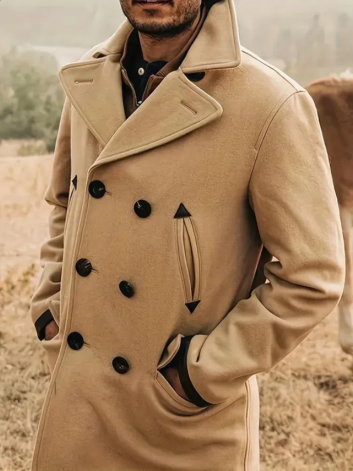 Pea Coat Big Tall Men's Winter Coats Mens Plus Size Fleece