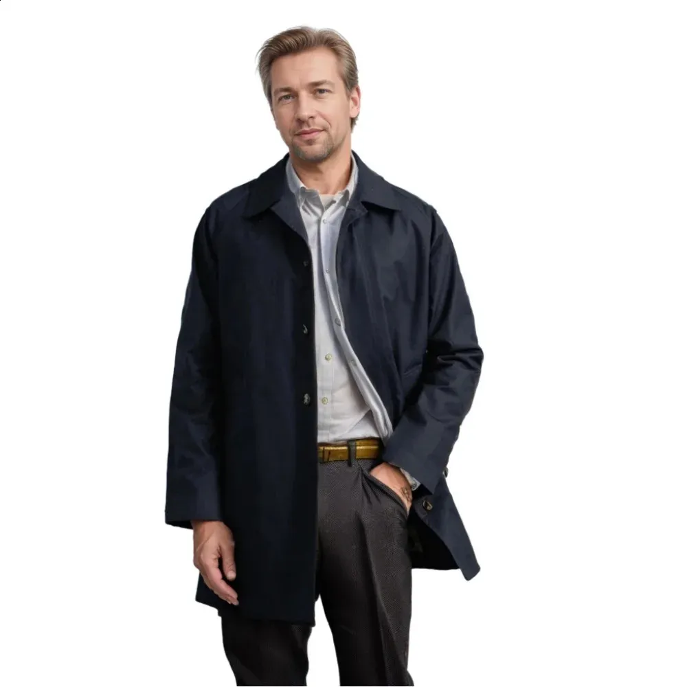 Mens Windproof Coat: Lightweight Spring Autumn Lapel... From Leemostore ...