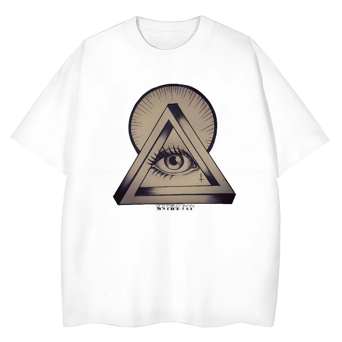 Camiseta De Manga Corta De Mujeres Para Mujeres 230 G De Algodón Puro,  Suave Cómodo, Diseño Del Ojo Del Diablo De 16,54 € | DHgate, image size:1200x1200