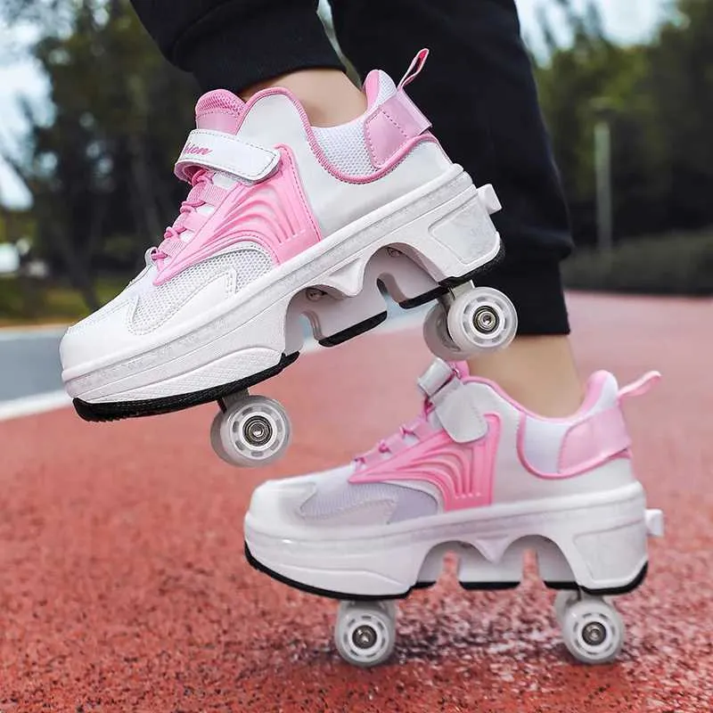 Deformation Inline Skates White Four Wheels Running Shoes For Casual Comfort Unisex Skating Shoes H240906 From Ladyluky 26.47 DHgate.Com