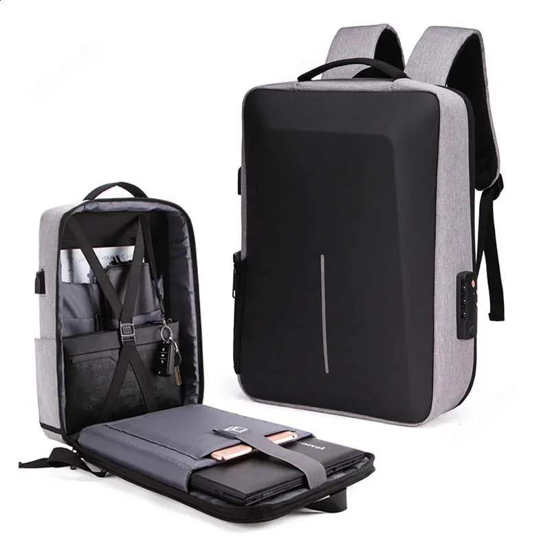 Waterproof 17-Inch School laptop backpack with USB...