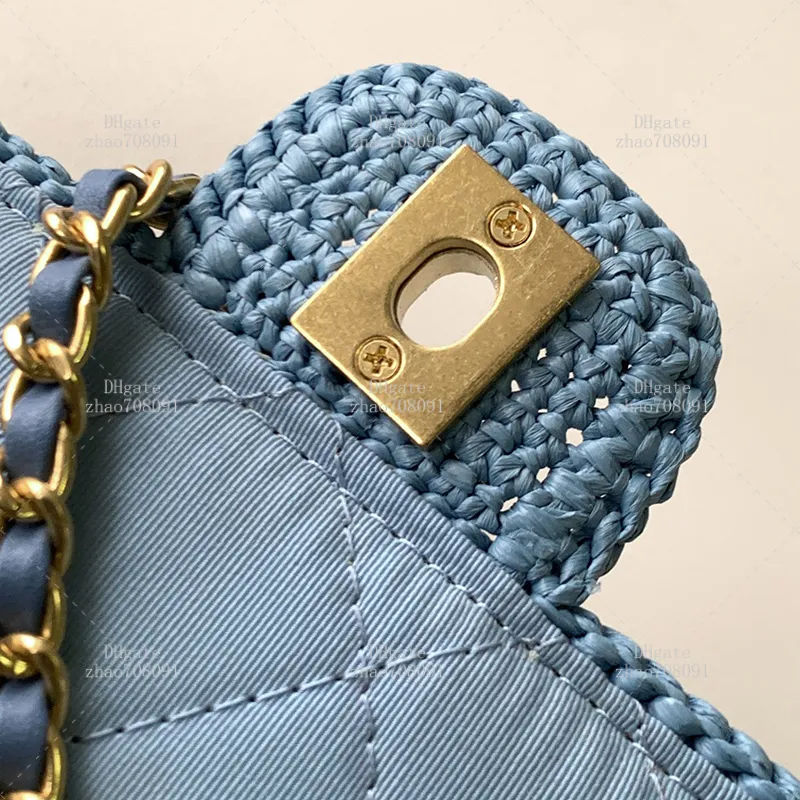 DHgate.com:2024 Raffia Straw Mini Flap Bag, Genuine Leather DHgate.com:2024 Raffia Straw Mini Flap Bag, Genuine Leather