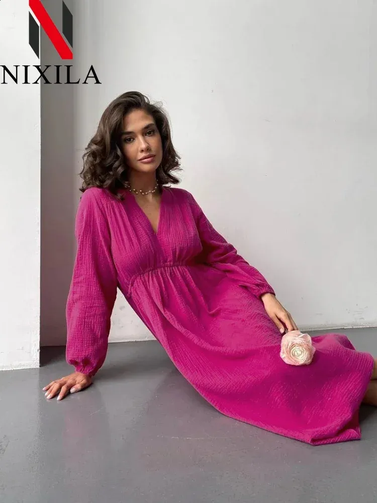 240906 Cotton Maxi Dress For Women Summer Casual... From Longda01, $22.73  In Bulk | DHgate.Com