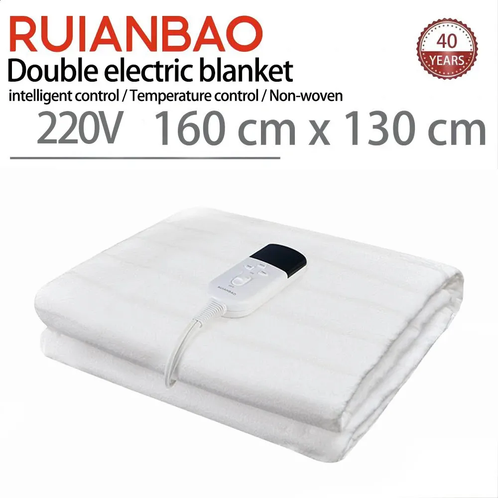 Heated Electric Blanket Queen Size 160x130cm, 220V, Timer, Thermal  Mattress Pad for Winter Warmth
