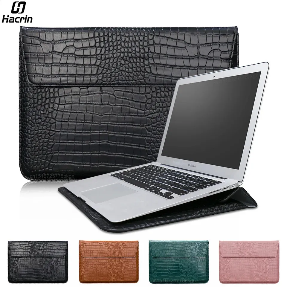 MacBook Pro 13/15 Inch Laptop Bag PU Leather Sleeve Case With