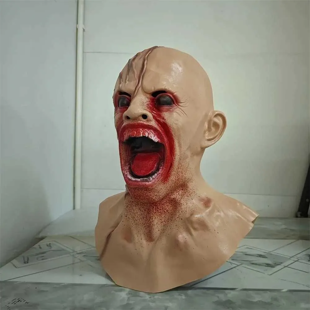 Realistic Unisex Latex Zombie scary mask for...